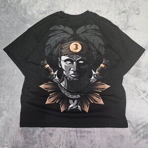 Men's NO TAG Tribal Warrior Graphic Shirt Heavyweight Cotton Size Large